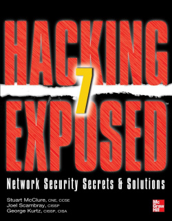 HACKING EXPOSED 7 NETWORK SECURITY SECRETS AND SOLUTIONS