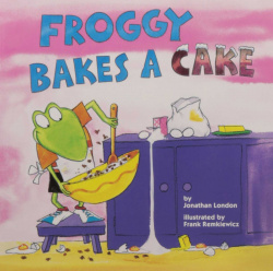 Froggy bakes a cake