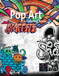 Graffiti pop art coloring book, coloring books for adults relaxation