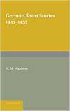 German Short Stories 1945-55 Pb