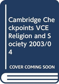 Checkpts Vce Religion & Soc 2003/04 Pb