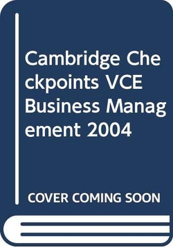 Checkpts Vce Business Mgt 2004 Pb