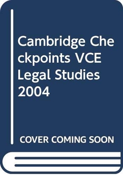 Checkpts Vce Legal Studies 2004 Pb