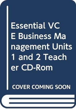 Ess Vce Bus Management 1&2 Tch Cd Cm