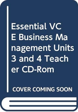 Ess Vce Bus Management 3&4 Tch Cd Cm