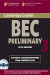 CAMB.BEC PRELIMINARY 3.ST (+CD+KEY) (EXAMINATION ESOL)