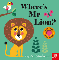 Where's Mr Lion? board book with felt flaps