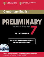 Cambridge english preliminary 7 student book pack