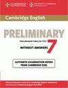 Cambridge preliminary english test. Student without answers 7