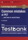 COMMON MISTAKES AT PET AND HOW TO AVOID THEM PAPERBACK STUDENTS WITH TESTBANK 2017