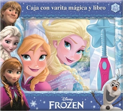 Caja con varita mágica y libro