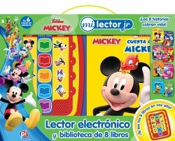 LECTOR ELECTRÓNICO JUNIOR MICKEY Y BIBLIOTECA 8 LIBROS