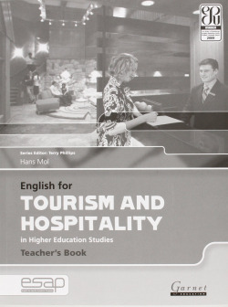 TOURISM AND HOSPITALITY (TEACHERS BOOK)