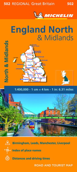 MAPA REGIONAL NORTHERN ENGLAND, MIDLANDS (11502)