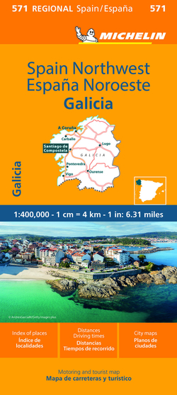 MAPA REGIONAL ESPAÑA NOROESTE - GALICIA (11571)