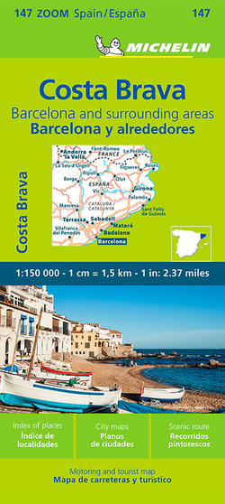 COSTA BRAVA, BARCELONA Y ALREDEDORES - MAPA ZOOM Nº 147