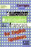 (CORRIGE).DIFFICULTES EXPLIQUEES DU FRANCAIS ENGLISH SPEAKER