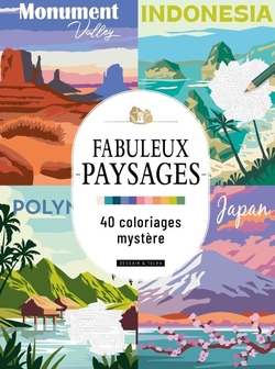 Fabuleux paysages.40 coloriages mystere