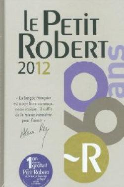 (11).PETIT ROBERT 1.LANGUE FRANCAISE.(60 ANS) 2012