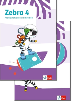 Zebra 4. Schuljahr Arbeitsheft Lesen/Schreiben / Arbeitsheft Sprache, 2 Bde..