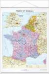 MAPA MURAL FRANCE ET BENELUX (FISICO-POLITICO)