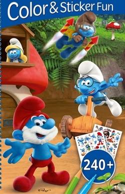 Los Pitufos (3D Lenticular) ("Color & Sticker Fun")
