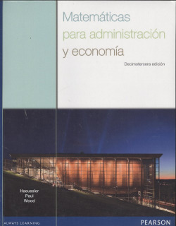 MATEMÁTICAS PARA ADIMINISTRACIÓN Y ECONOMÍA
