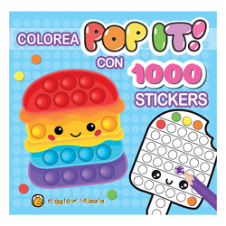 Hamburguesa ("Pop it") Colorea con 1000 stickers