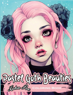 Pastel Goth Beauties Coloring Book