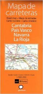 Mapa de carreteras de Cantabria y País Vasco