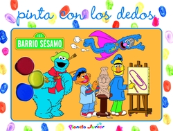 Barrio Sésamo. Pinta con los dedos