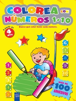 Colorea con números 1-20 verde