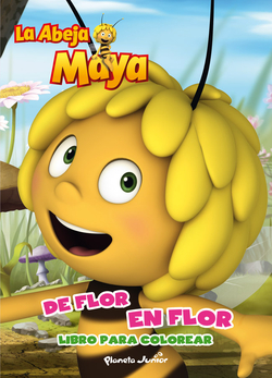 Abeja Maya. Colorear de flor en flor