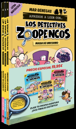 Pack Aprende a leer con... ¡Los Detectives Zoopencos! 4, 5 y 6: En letra MAYÚSCU