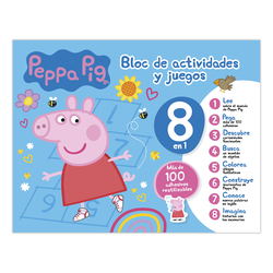 BLOC DE ACTIVIDADES Y JUEGOS 8 EN 1 - PEPPA PIG