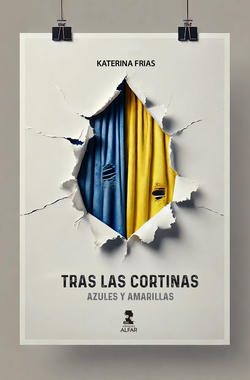 Tras las cortinas:azules y amarillas