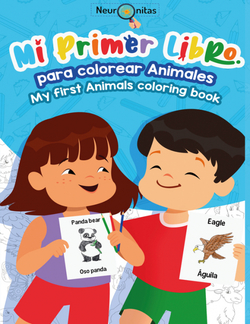 Mi primer libro para colorear Animales - Cartilla para colorear bilingüe