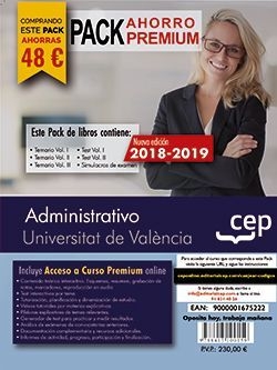 PACK AHORRO PREMIUM ADMINISTRATIVO UNIVERSITAT DE VALENCIA