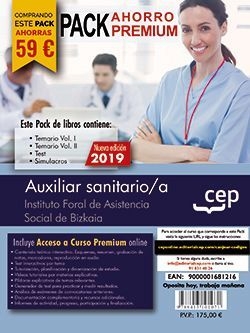 PACK AHORRO PREMIUM AUXILIAR SANITARIO/A INSTITUTO BIZKAIA