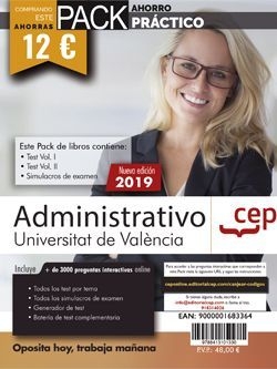 PACK AHORRO PRACTICO ADMINISTRATIVO UNIVERSITAT VALENCIA