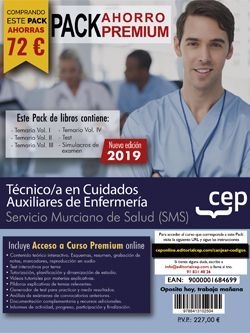 PACK AHORRO PREMIUM TECNICO/A CUIDADOS AUXILIARES MURCIA