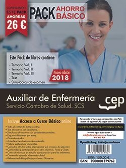 PACK AHORRO BASICO. AUXILIAR DE ENFERMERIA. SERVICIO CANTABRO DE SALUD. SCS. (IN