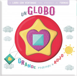 LIBRO VENTANAS GLOBO GRANDE REDONDO ROJO