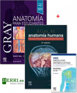 Pack anatomía estudiantes+Nomenclatura Anatomía Ilustrada+Atlas de Anatomía Humana