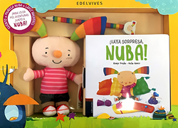 CAJA MUÑECA NUBA+CUENTO+LAPIZ ARCOIRIS