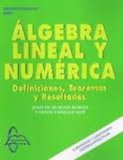 ÁLGEBRA LINEAÑ Y NUMÈRICA