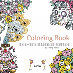 Coloring book:neo-traditional tattoo
