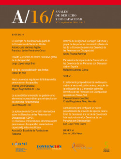 Anales de Derecho y Discapacidad, n.º 1 - 2016