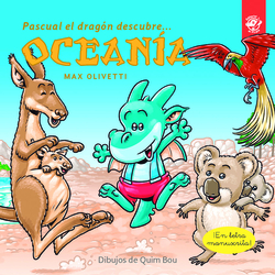 Pascual el dragón descubre Oceanía - Libros infantiles en letra ligada, manuscrita, cursiva