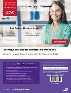 PACK AHORRO PREMIUM TECNICO A EN CUIDADOS AUXILIARES ENFERMERIA CHGUV